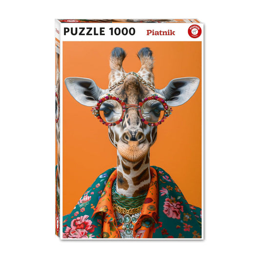 Crazy Giraffe 1000 Piece Jigsaw Puzzle by Piatnik - 1