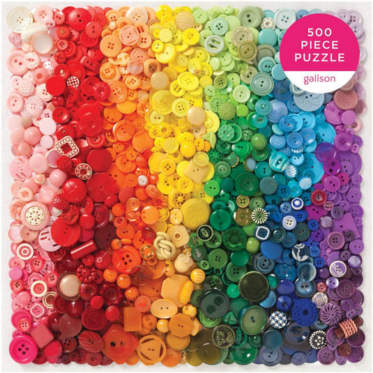 Rainbow Buttons 500 pc Puzzle by Galison - 2