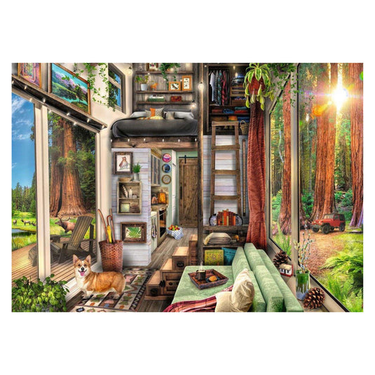 Redwood Forest Tiny House 1000 Piece Jigsaw Puzzle - 2