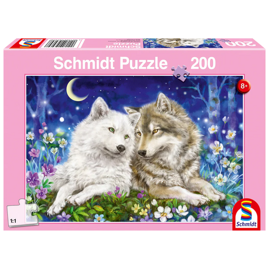 Friendship Between Wolves 200 Piece Jigsaw Puzzle by Schmidt Puzzle - 1
