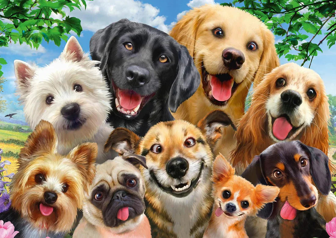Dog Selfie 500 Piece Jigsaw Puzzle by Schmidt Puzzle