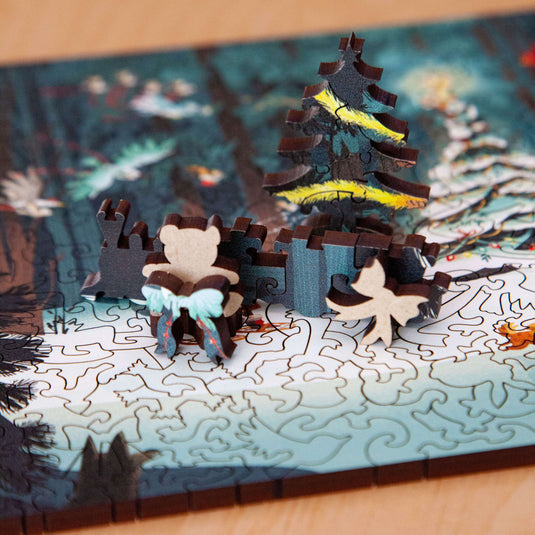 Happy Holidays by Kim Smith 360 Piece Wodden Jigsaw Puzzle by Stumpcraft