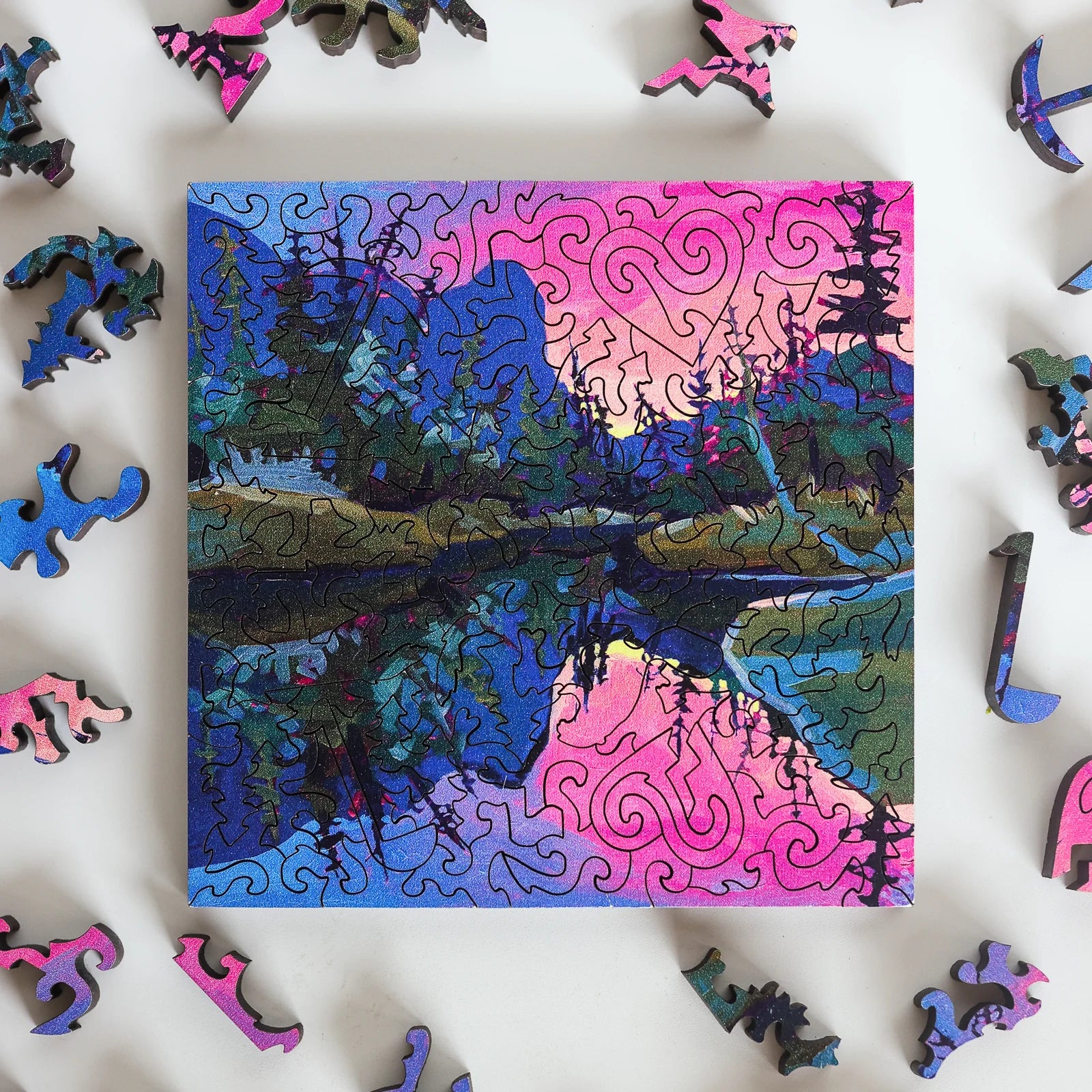 Summer Storm on Ha Ling by Kat Wright 77 Piece Wooden Jigsaw Puzzle by Stumpcraft