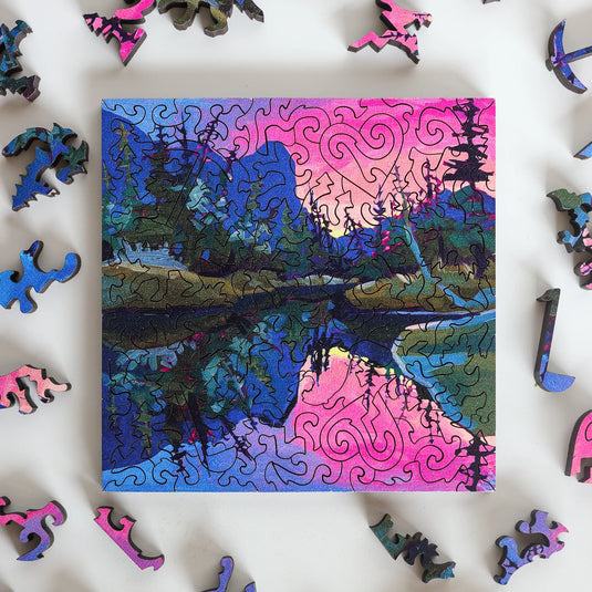 Summer Storm on Ha Ling by Kat Wright 77 Piece Wooden Jigsaw Puzzle by Stumpcraft