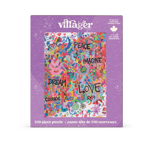 Pink Graffiti 250 Piece Jigsaw Puzzle by Villager Puzzles