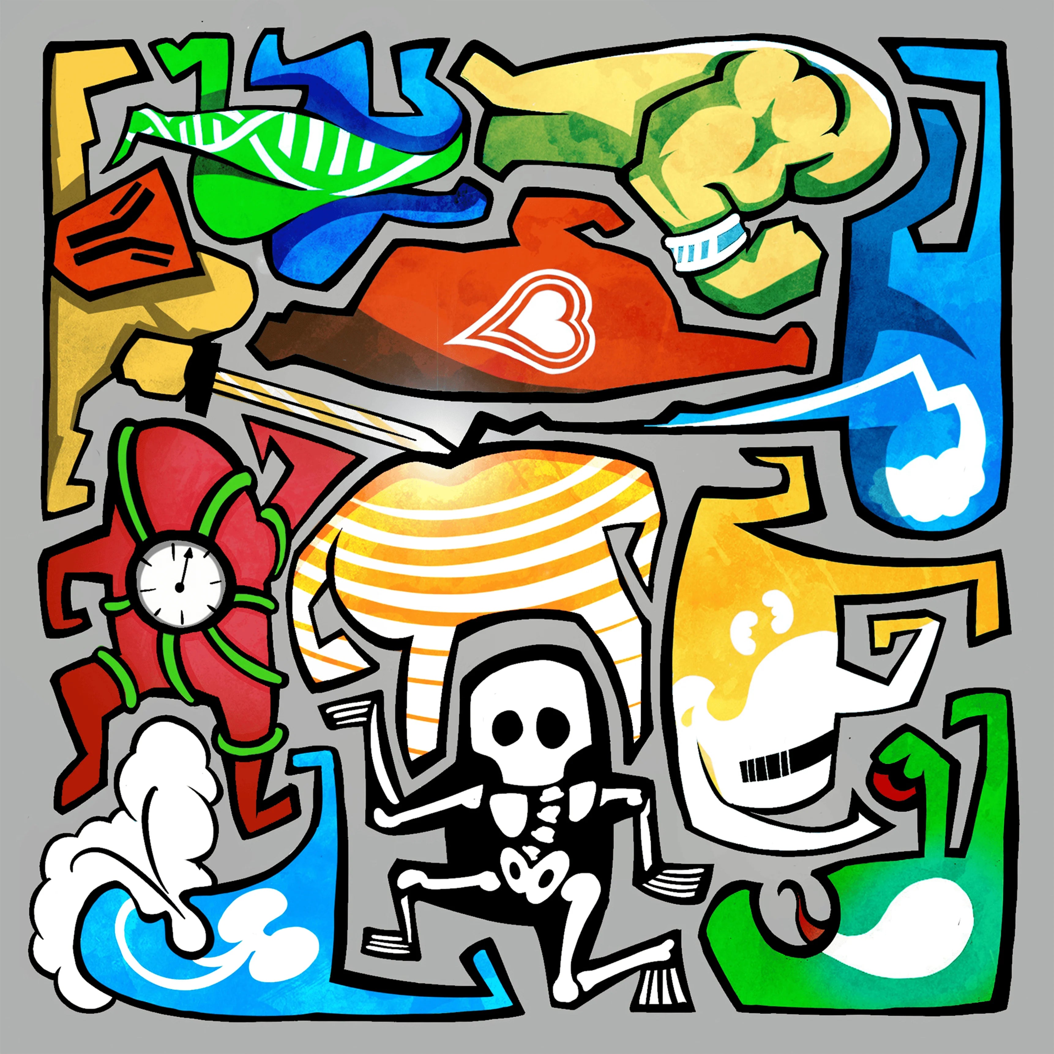 Team Human by Jason Panda 61 Piece Wooden Jigsaw Puzzle by StumpCraft
