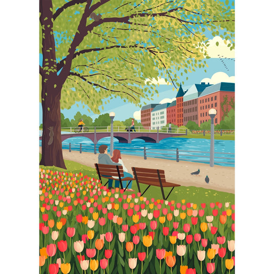 Tulip Season | 500-Piece Puzzle for Adults | Designed in Canada by Diana Pinnell - 5