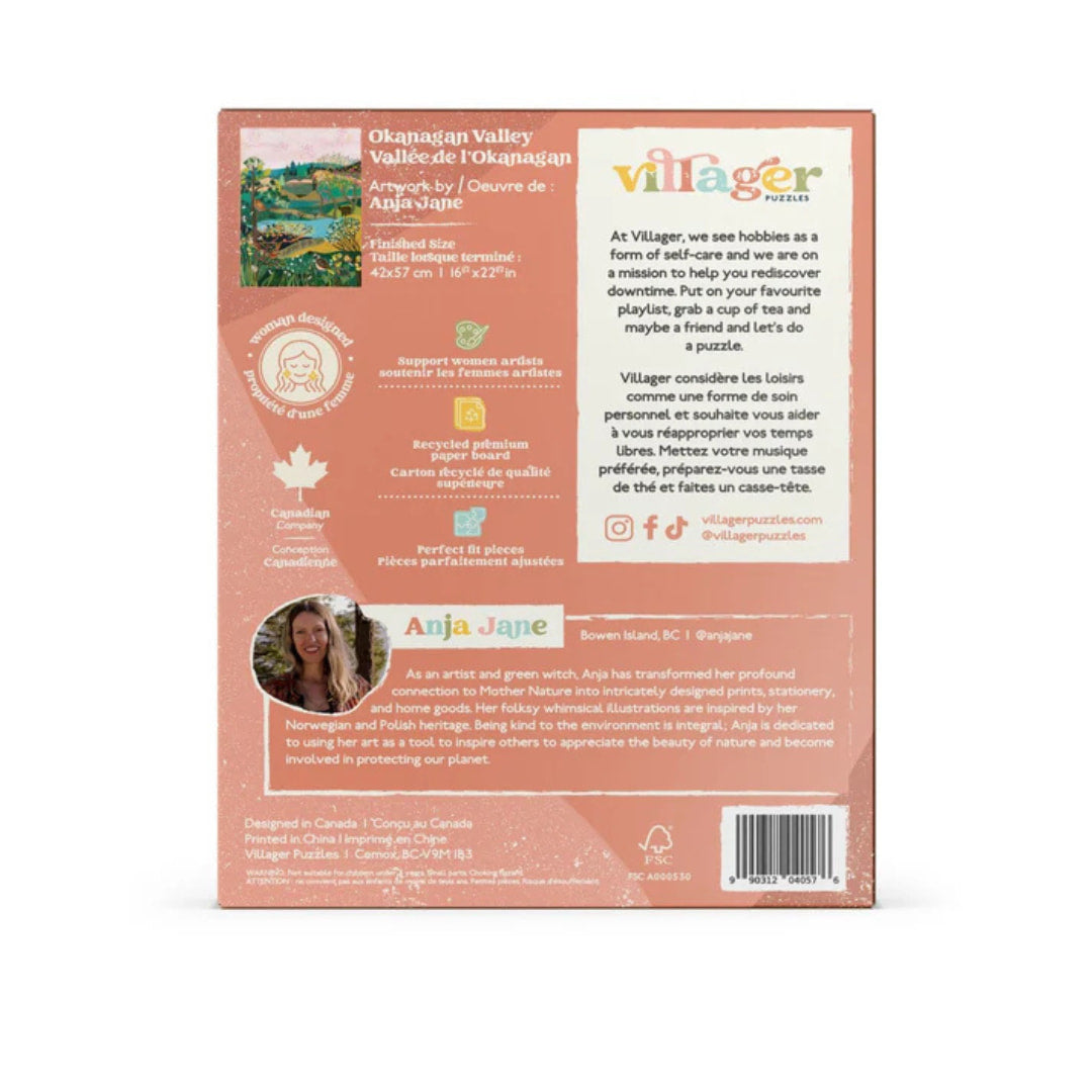 Okanagan Valley 500 Piece Jigsaw Puzzle by Villager Puzzles