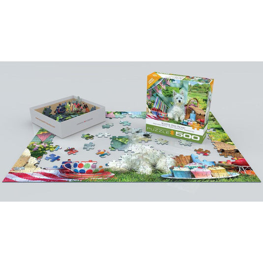 Westie Dog Picnic 500 Piece Jigsaw Puzzle by Eurographics - 3