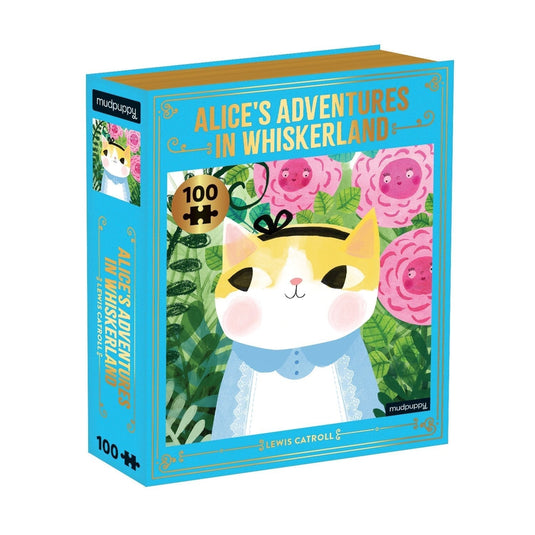 Alice's Adventures in Whiskerland Bookish Cats 100 Piece Jigsaw Puzzle by Galison - 1