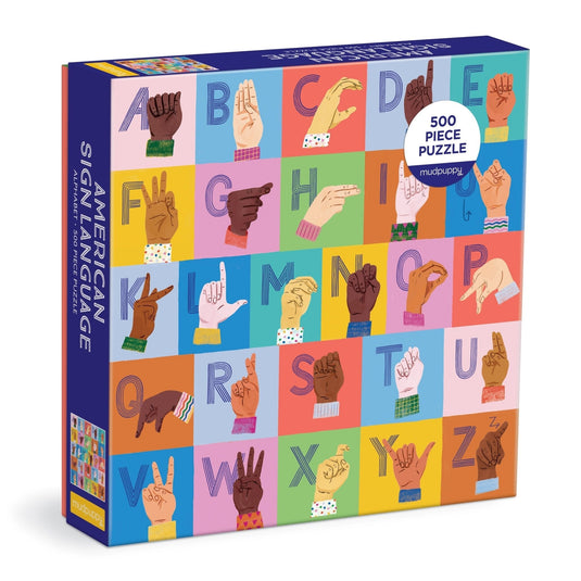 American Sign Language Alphabet 500 Piece Jigsaw Puzzle by Galison - 1
