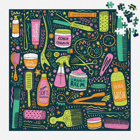 I Love My Hair Tools 500 Piece Jigsaw Puzzle by Galison - 4