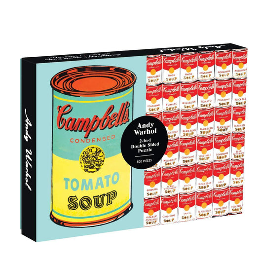 Soup Can Double-Sided 500 Piece Jigsaw Puzzle by Galison - 1