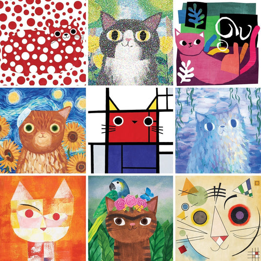 Artsy Cats 500PC Family Puzzle by Galison - 2