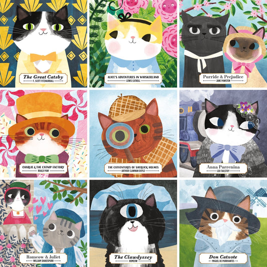 Bookish Cats 500 Piece Family Puzzle by Galison - 2