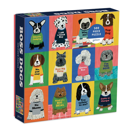 Boss Dogs 500 Piece Jigsaw Puzzle by Galison - 1