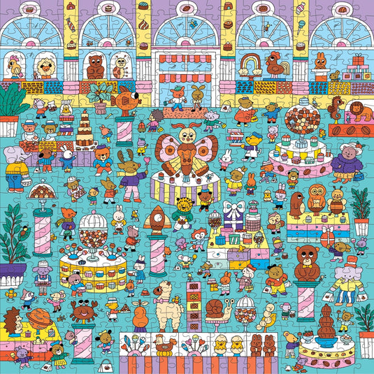 Chocolate Shop 500 Piece Search and Find Family Puzzle by Galison - 3