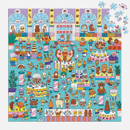 Chocolate Shop 500 Piece Search and Find Family Puzzle by Galison - 6