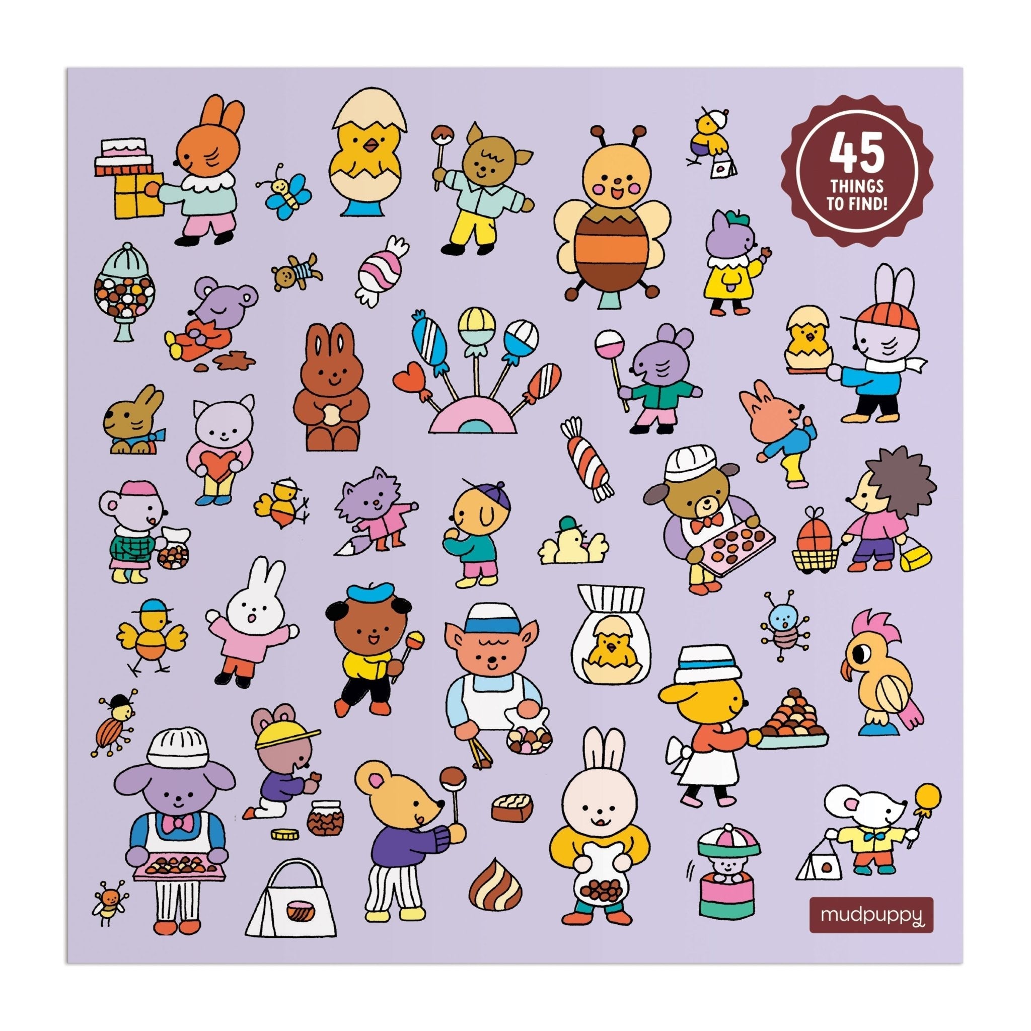 Chocolate Shop 500 Piece Search and Find Family Puzzle by Galison