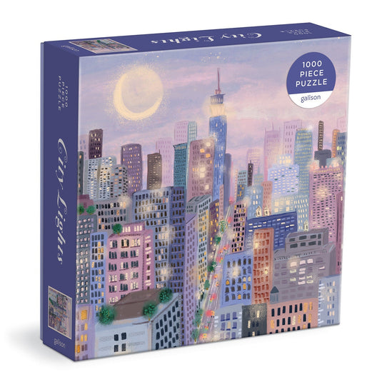 City Lights 1000 Piece Jigsaw Puzzle by Galison - 1