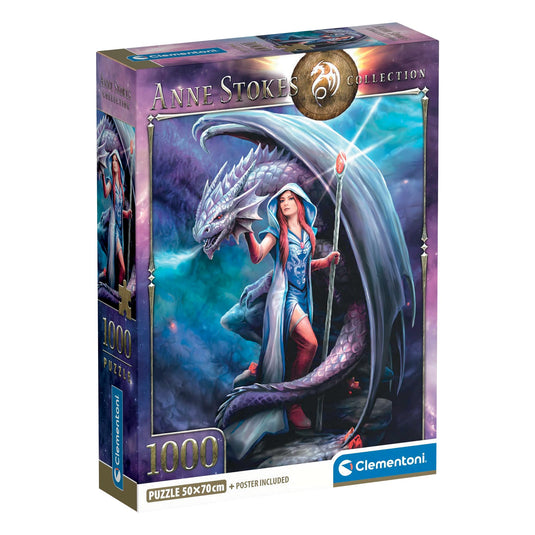 Anne Stokes: Dragon Mage 1000 Piece Jigsaw Puzzle by Clementoni Puzzles - 1