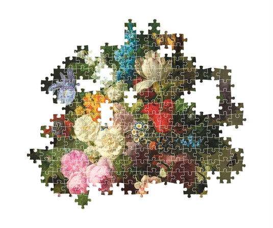 Museum: Bowl Of Flowers - Van Dael 1000 Piece Jigsaw Puzzle by Clementoni Puzzles - 3