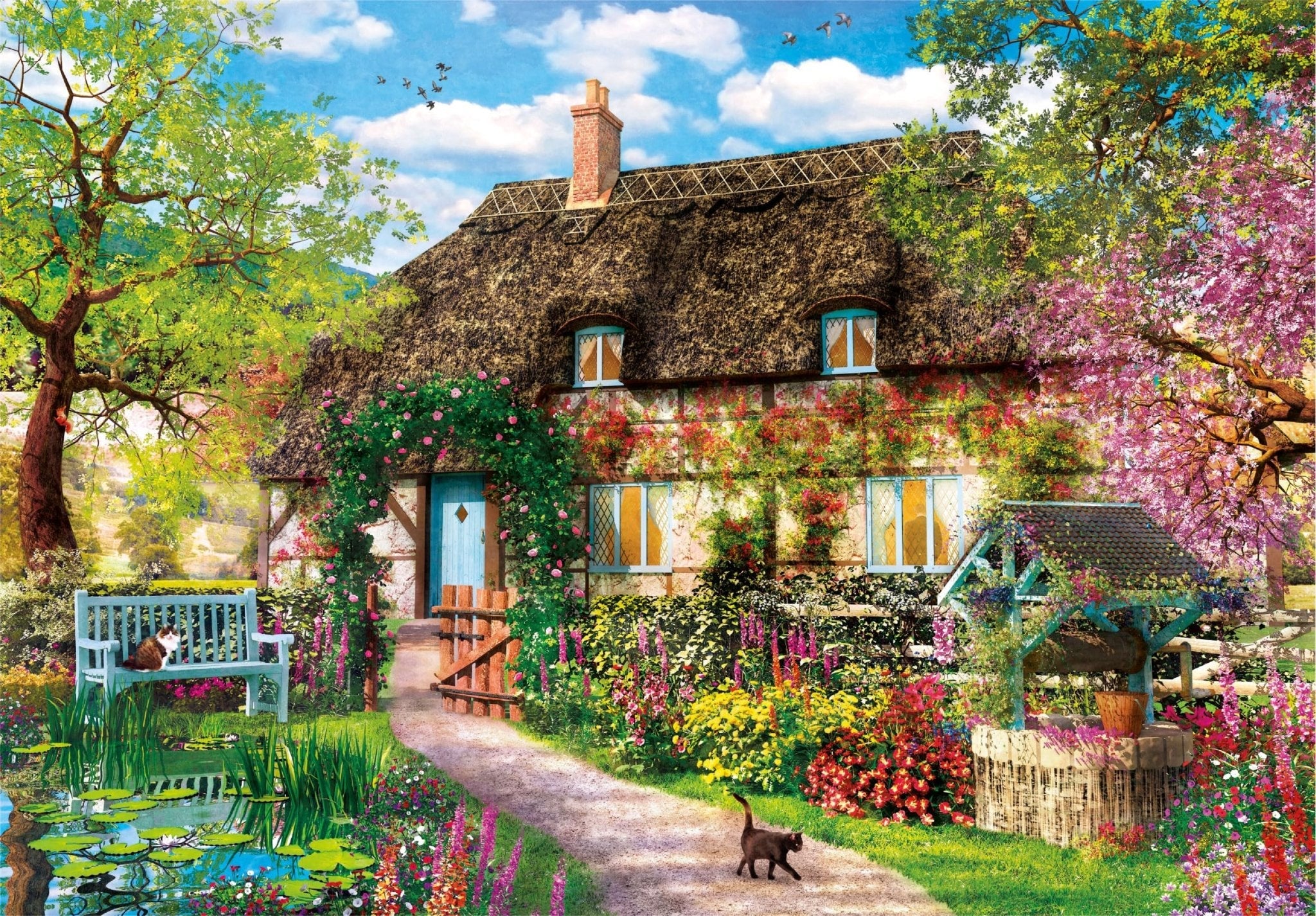 The Old Cottage 1000 Piece Jigsaw Puzzle by Clementoni Puzzles