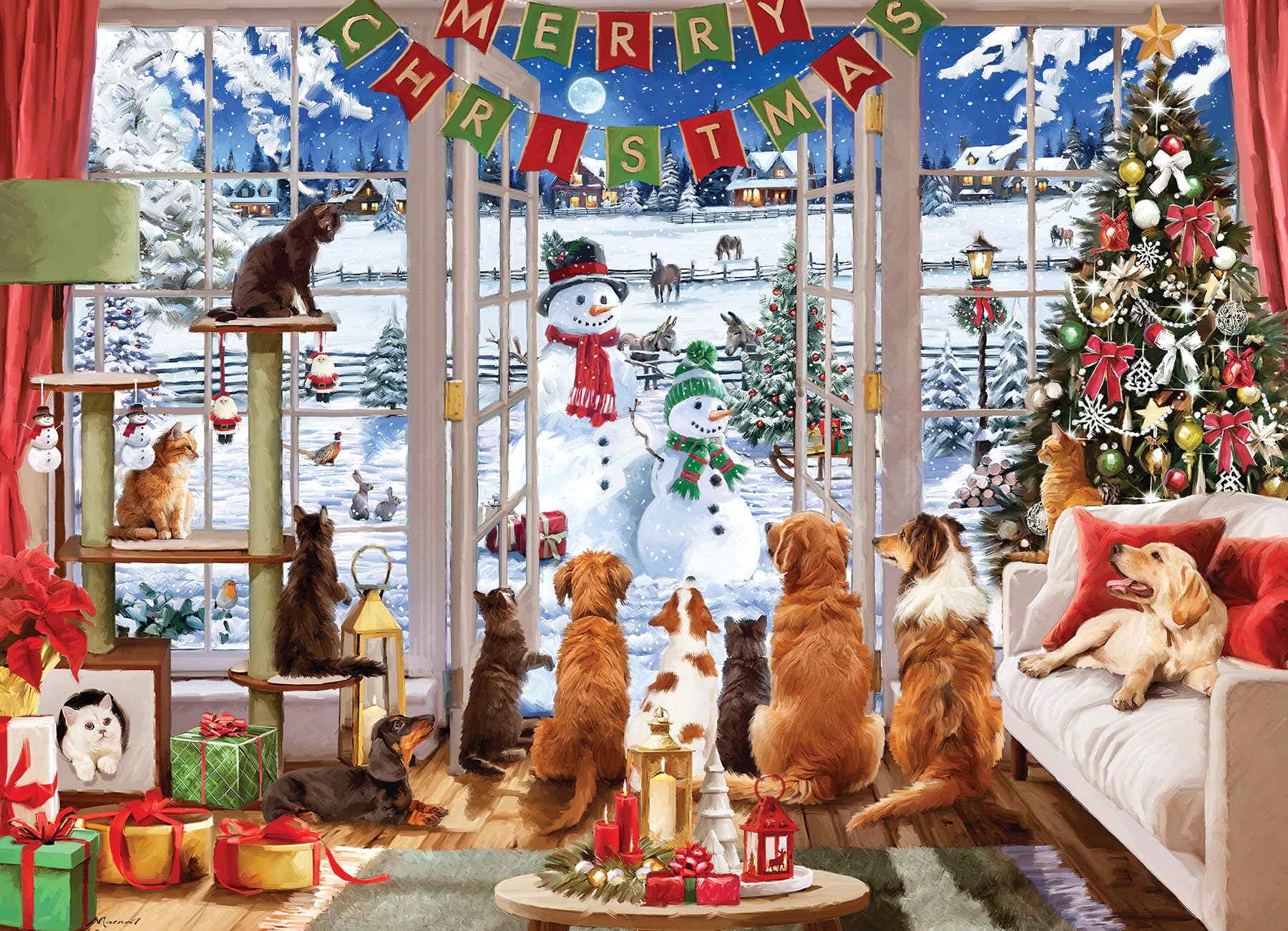 Christmas Visitors 1000 Piece Jigsaw Puzzle by Cobble Hill