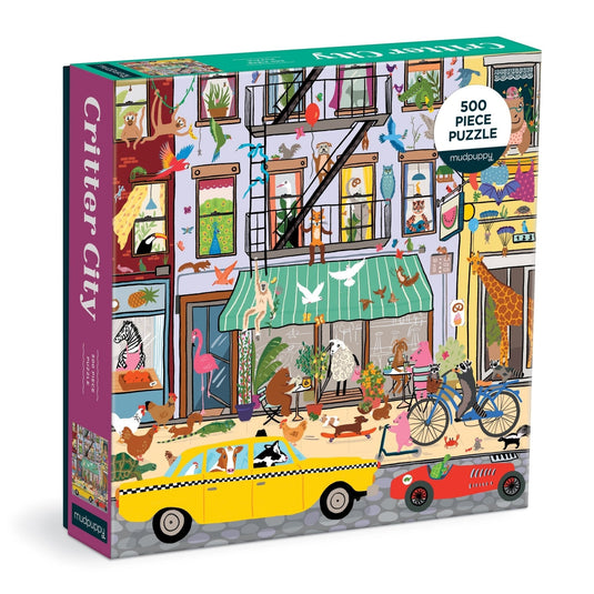 Critter City 500 Piece Jigsaw Puzzle by Galison - 1
