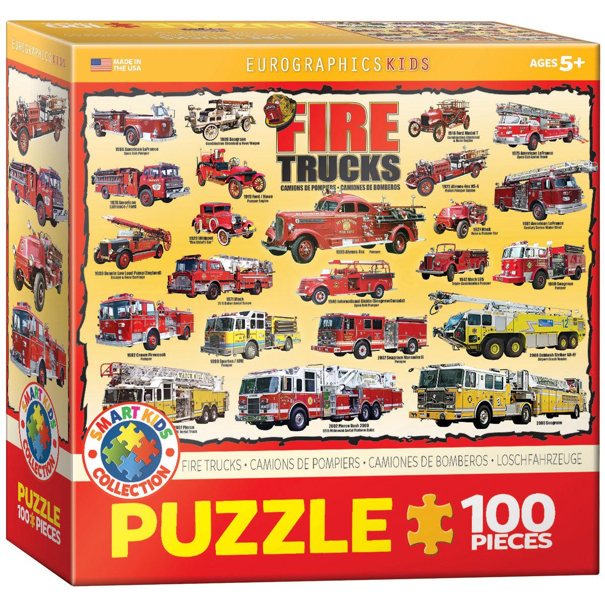 Fire Trucks 100 Piece Jigsaw Puzzle by Eurographics