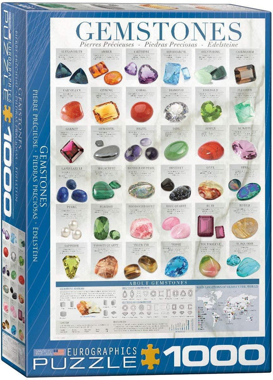Gemstones 1000 Piece Jigsaw Puzzle by Eurographics - 1