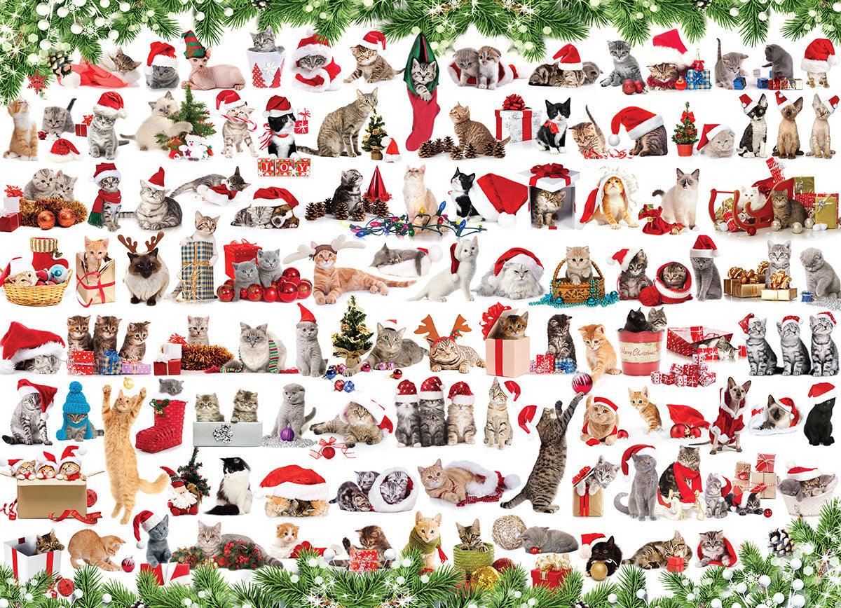 Holiday Cats 1000 Piece Jigsaw Puzzle by Eurographics