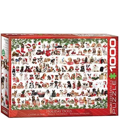 Holiday Dogs 1000 Piece Jigsaw Puzzle by Eurographics