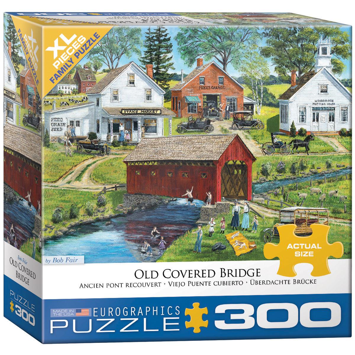 Old Covered Bridge by Bob Fair 300 Piece Jigsaw Puzzle by Eurographics