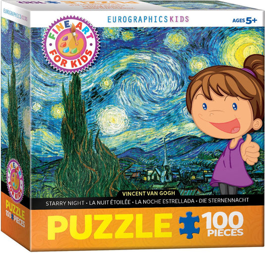 Starry Night by Van Gogh 100 Piece Jigsaw Puzzle by Eurographics - 1