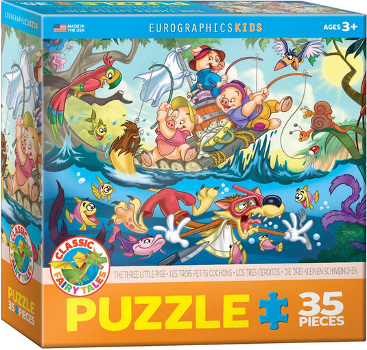 The Three Little Pigs 35 Piece Jigsaw Puzzle by Eurographics - 1