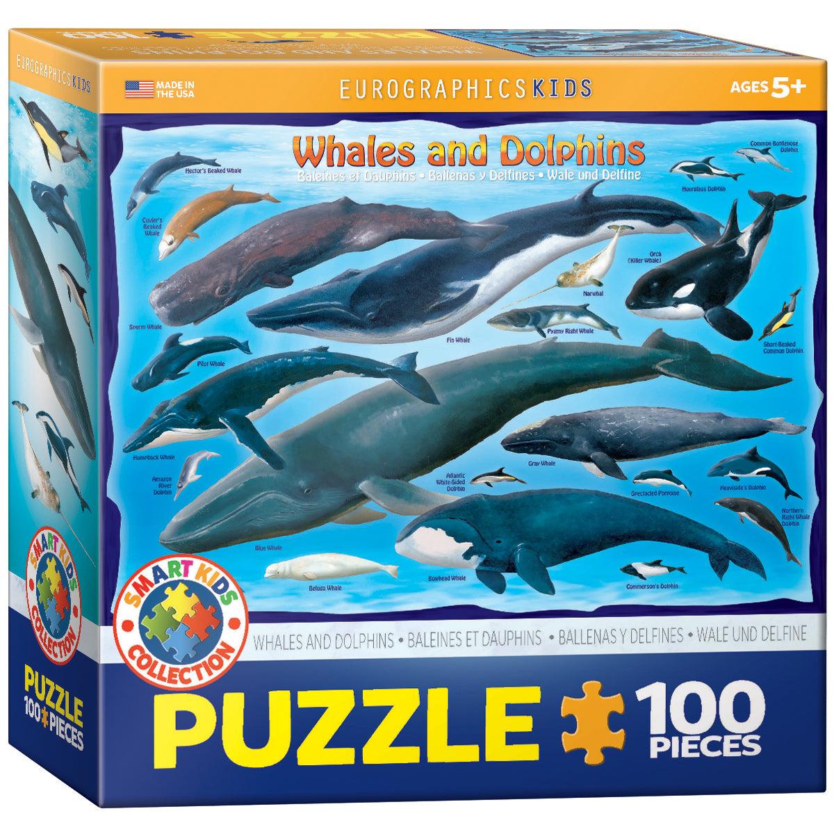 Whales & Dolphins 100 Piece Jigsaw Puzzle by Eurographics