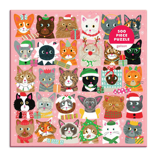 Festive Furballs 500 Piece Jigsaw Puzzle by Galison - 2