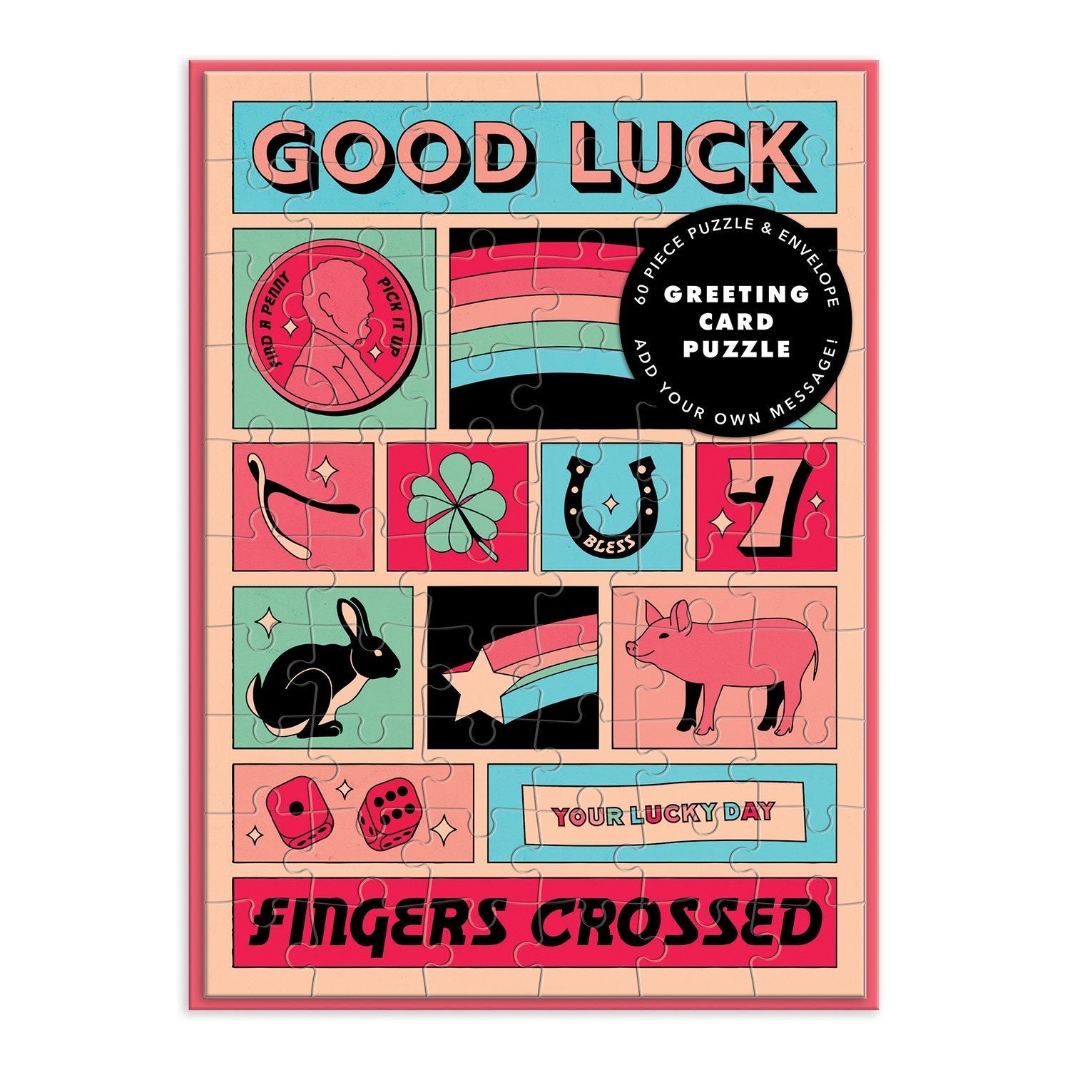 Good Luck 60 Piece Jigsaw Puzzle by Galison