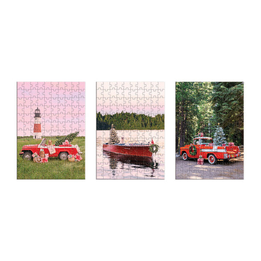 The Holiday Puzzle 3x 120 Piece Jigsaw Puzzle Set by Galison - 5