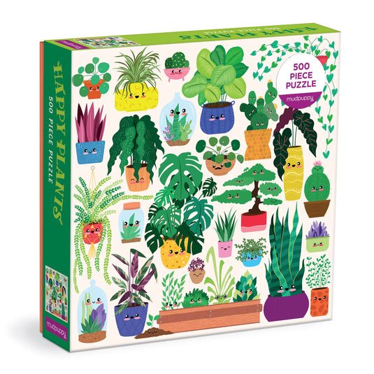 Happy Plants 500 Piece Family Puzzle by Galison - 1