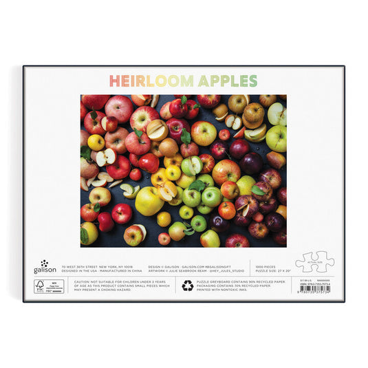 Heirloom Apples 1000 Piece Jigsaw Puzzle by Galison - 5