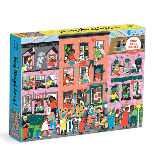 Hey Neighbors! 1000 Piece Family Puzzle by Galison - 1