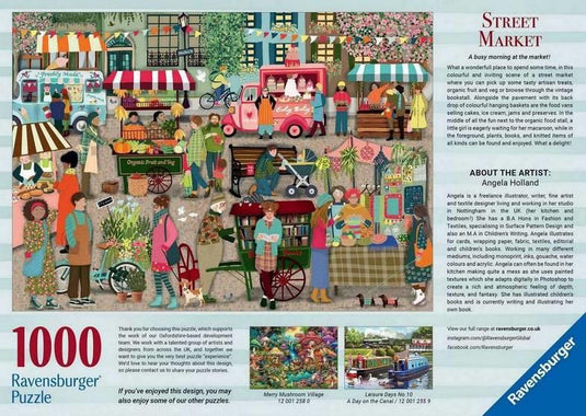 Street Market 1000 Piece Jigsaw Puzzle by Ravensburger - 3