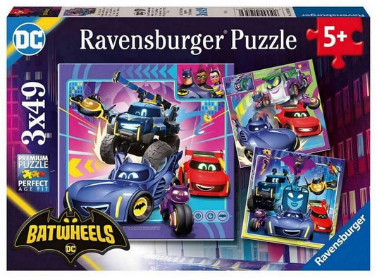 Batwheels 3x49 Piece Jigsaw Puzzle by Ravensburger - 1