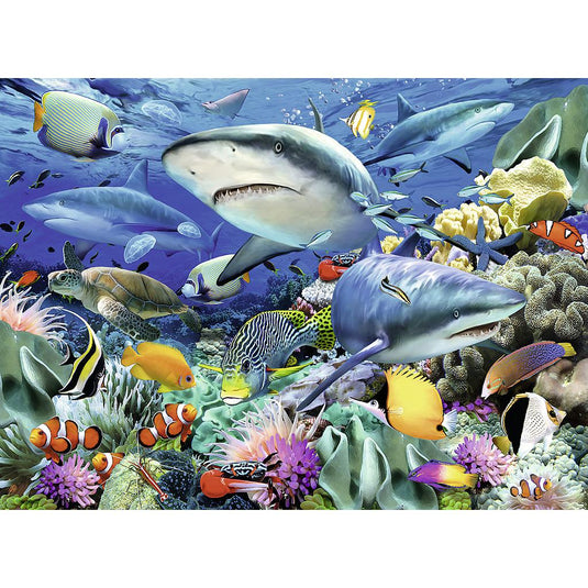 Shark Reef 100 Piece Jigsaw Puzzle by Ravensburger - 2