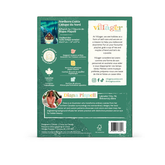 Northern Cabin 500 Piece Puzzle by Villager Puzzles