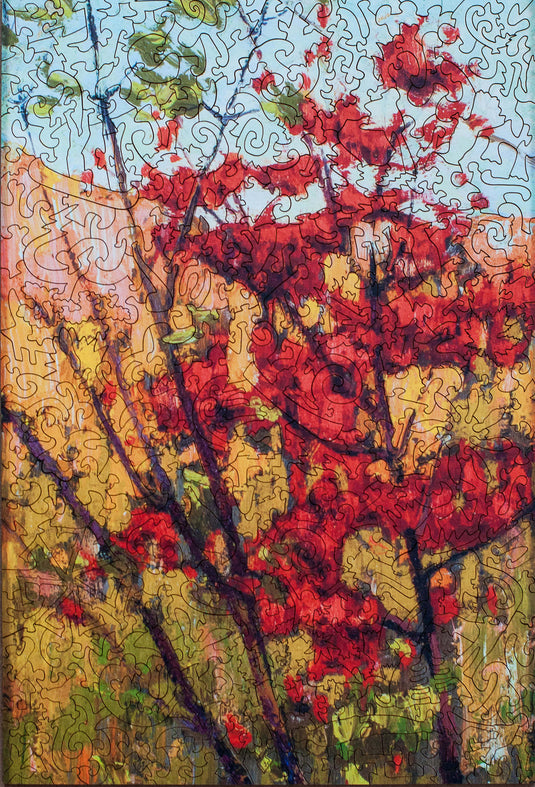 Soft Maple in Autumn by Tom Thomson 409 Piece Wooden Jigsaw Puzzle by Stumpcraft