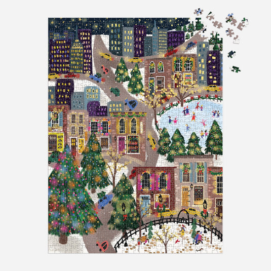 Sparkling City 1000 Piece Jigsaw Puzzle by Galison - 4