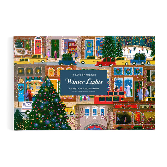 Joy Laforme 80 Piece 12 Days of Puzzles Holiday Countdown Advent Jigsaw Puzzle Calendar by Galison